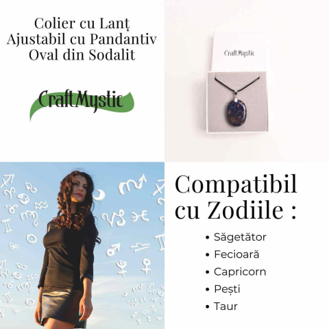 Colier cu Sodalit Natural - Claritate si Conexiune Spirituala [4]