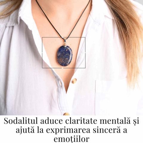 Colier cu Sodalit Natural - Claritate si Conexiune Spirituala [1]