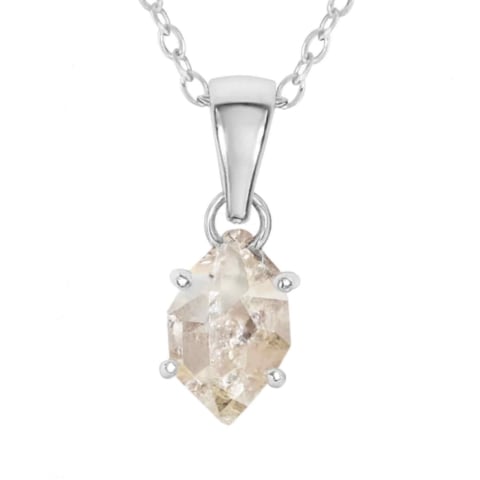 Pesti - Colier Argint 925 cu Cristal Herkimer – Lumina Interioara si Claritate Divina