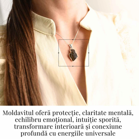 Colier argint 925 cu Moldavit - Energie si Transformare [1]