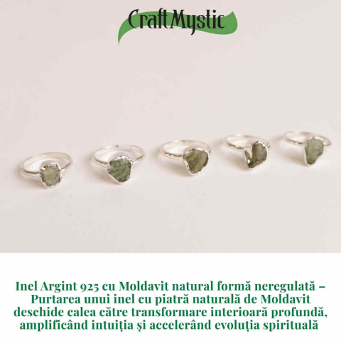 Inel argint 925 cu Moldavit natural - forma neregulata [2]