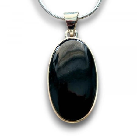 Tip Cristal - Colier argint 925 cu Onix NegruColier argint 925 cu Onix Negru - Protectie si Eleganta - Protecție și Eleganță