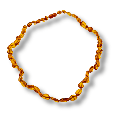 Taur - Colier Chihlimbar Natural Auriu – Energie Pozitiva, Calduroasa si Eleganta Organica