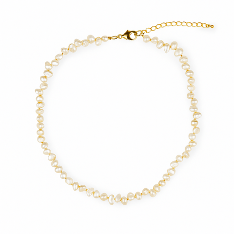 Tip Cristal - Colier choker cu perle design baroc – Eleganta naturala, mereu la moda