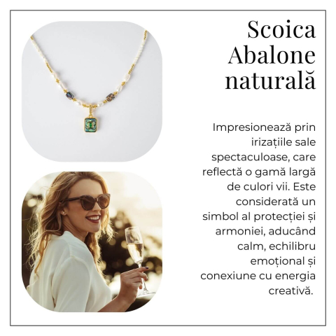 Eleganta si Armonie – Colier cu Perle si Scoica Abalone Naturale [5]