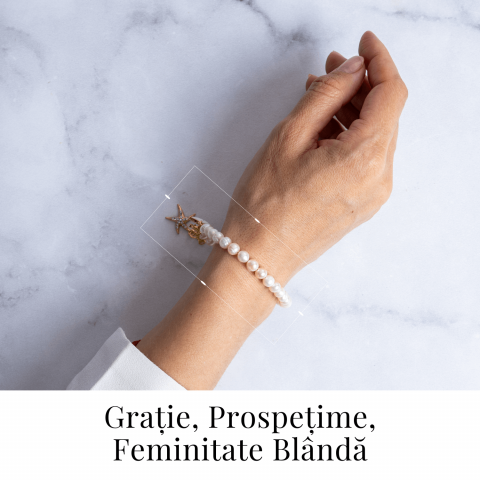 Bratara eleganta cu perle si scoica – Inspirata din adancurile oceanului [1]