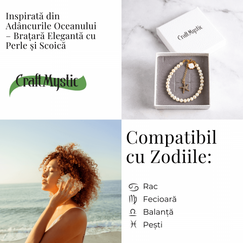 Bratara eleganta cu perle si scoica – Inspirata din adancurile oceanului [6]