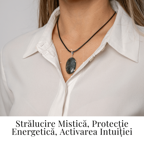 Colier cu Labradorit Oval – Stralucire Mistica si Protectie Energetica [1]