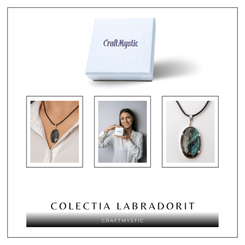 Colier cu Labradorit Oval – Stralucire Mistica si Protectie Energetica [7]