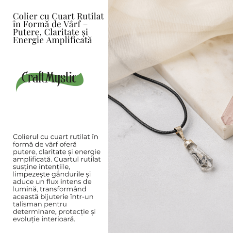Colier Cuart Rutilat în Varf – Claritate, Putere Interioara si Energie Amplificata [2]