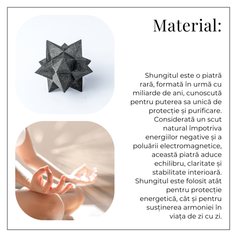 Merkaba din Shungit Natural 7.8 cm – Stea Sacra de Protectie Energetica si Armonie Interioara [5]