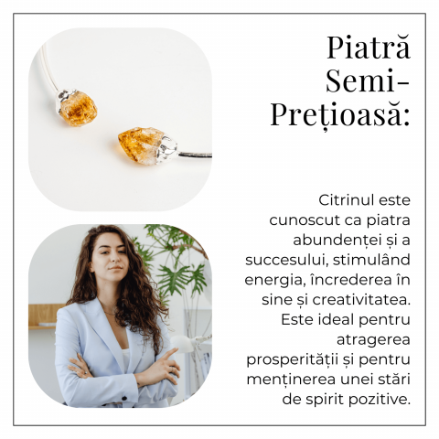 Colier Choker Cu Citrin Natural - Protectie, Prosperitate si Energie Pozitiva [5]