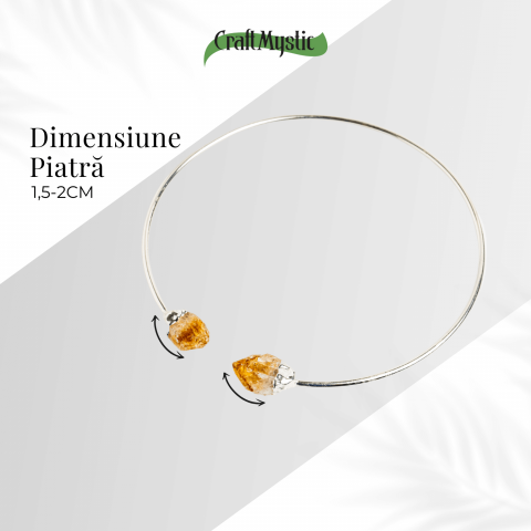 Colier Choker Cu Citrin Natural - Protectie, Prosperitate si Energie Pozitiva [4]