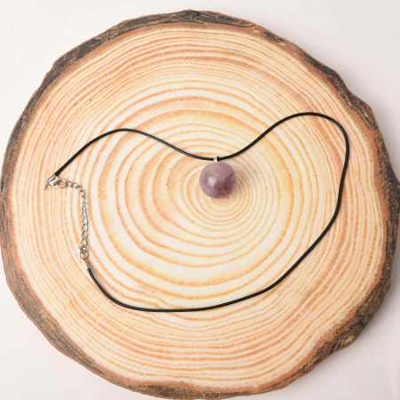 Colier cu piatra semipretioasa rotunda - pandantiv din pietre prețioase naturale mixte 7 Chakre - Copie [2]