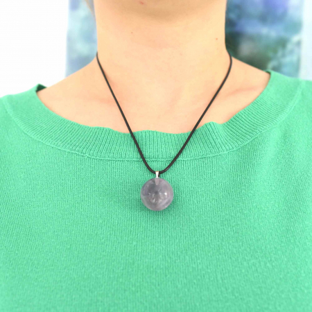 Colier cu piatra semipretioasa rotunda - pandantiv din pietre prețioase naturale mixte 7 Chakre - Copie [1]