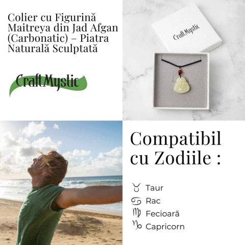 Colier Jad Afgan Natural cu Pandantiv Buddha Maitreya – Intelepciune si Protectie [3]