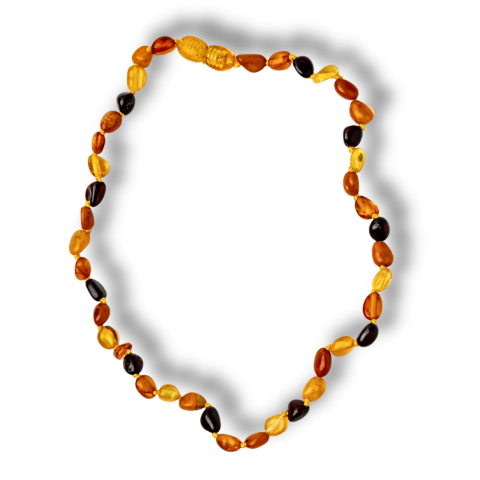 Taur - Colier Natural din Chihlimbar Multicolor – Galben si Maro Rosiatic pentru Protectie, Energie si Echilibru