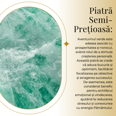 Colier Ajustabil Handmade cu Aventurin Verde "Strop de Ploaie" – Maro, Lungime Maxima 45 cm [7]
