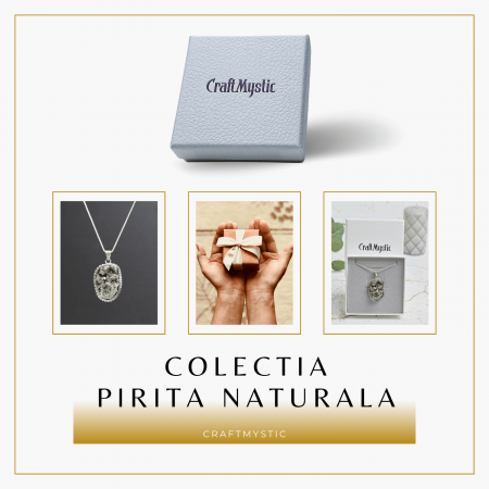 Colier Rafinat cu Piatra Naturala de Pirita 3-4 cm - Imbogateste-ti Viata cu Puterea Piritei [6]