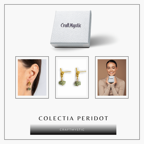 Prosperitate si Vibratie Pozitiva – Cercei cu Peridot Natural [7]