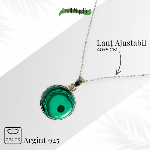 Colier Malachit si Crisocola – Protectie si Echilibru pe Argint 925 [3]