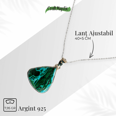 Colier Malachit si Crisocola – Protectie si Echilibru pe Argint 925 [3]