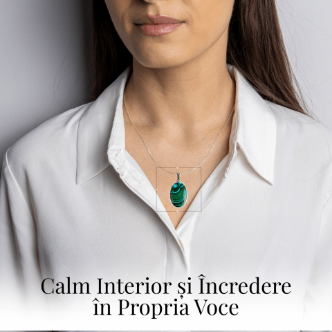 Colier Malachit si Crisocola – Protectie si Echilibru pe Argint 925 [1]