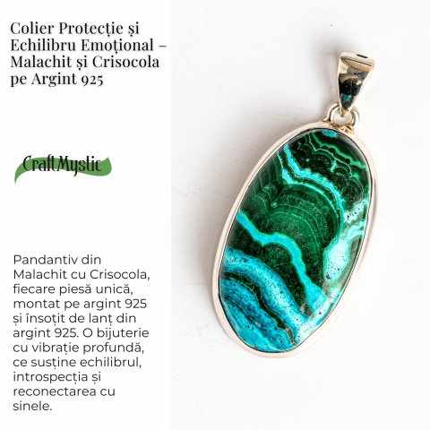 Colier Malachit si Crisocola – Protectie si Echilibru pe Argint 925 [2]