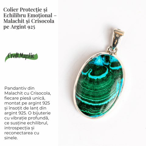 Colier Malachit si Crisocola – Protectie si Echilibru pe Argint 925 [2]