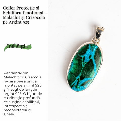 Colier Malachit si Crisocola – Protectie si Echilibru pe Argint 925 [2]