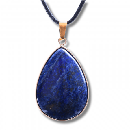 Colier ajustabil cu pandantiv strop de ploaie auriu Lapis Lazuli - Claritate si Intelepciune Colier ajustabil cu pandantiv strop de ploaie auriu Lapis Lazuli - Claritate si Intelepciune