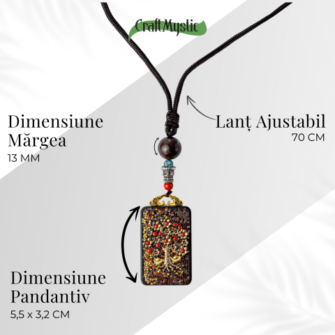 Colier Thangka Nepalez din Lemn de Abanos cu Arborele Vietii – Protectie, Armonie si Renastere Spirituala [3]