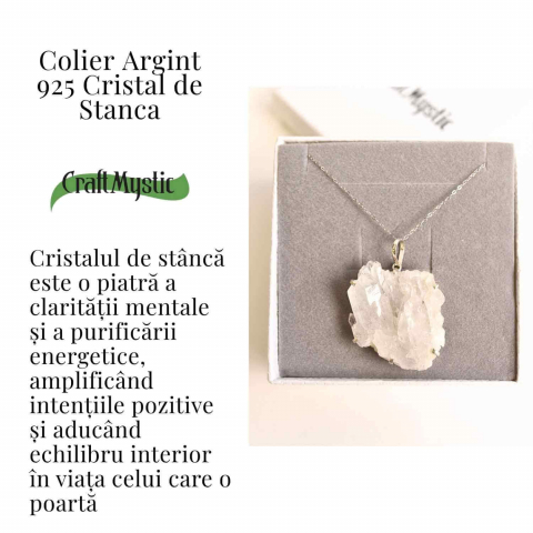 Claritate si Echilibru Zilnic – Colier Cristal de Stanca si Argint 925 [2]