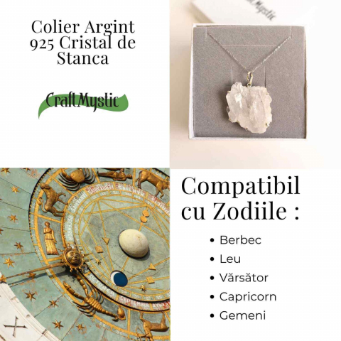 Claritate si Echilibru Zilnic – Colier Cristal de Stanca si Argint 925 [3]