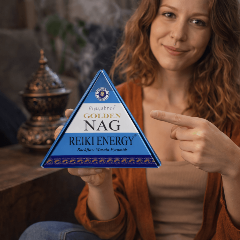 Conuri Parfumate Backflow Golden Nag Reiki Energy – Piramida Sacra pentru Vindecare si Echilibru Energetic [3]