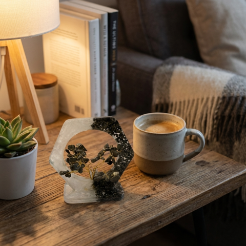 Copac Orgon cu Pirita si Selenit – Forma Hexagonala 10×10 cm [3]