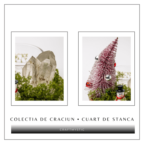 Suport Lumanare cu Cuart Transparent – Claritate, Lumină si Energie Festiva [7]