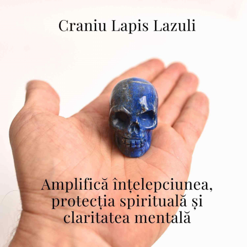 Craniu Sculptat Manual din Lapis Lazuli - Claritate si Protectie [1]