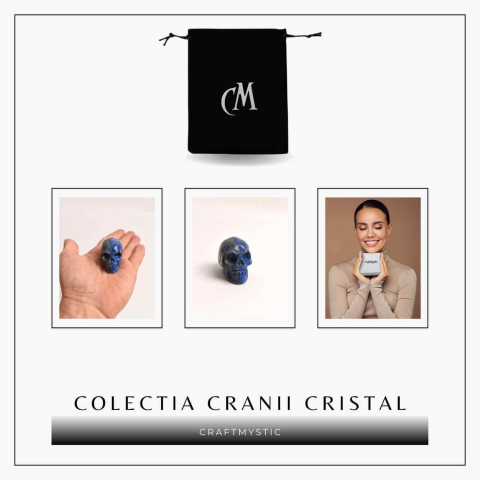 Craniu Sculptat Manual din Lapis Lazuli - Claritate si Protectie [6]