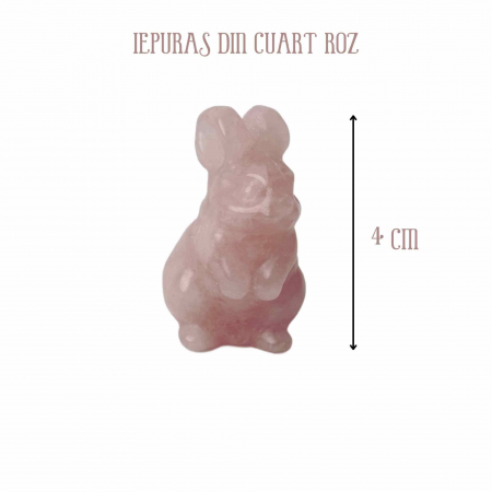 Figurina 4 cm cu forma de iepure sculptata manual din aventurina verde naturala - Cristale si pietre vindecatoare semipretioase cu animale [2]