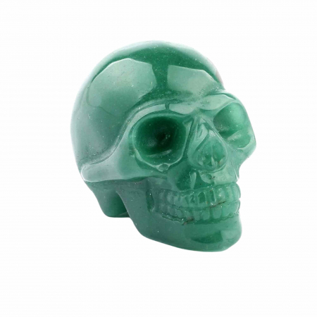 Instrumente și Accesorii Spirituale - Craniu 5 cm sculptat manual din cristal de Aventurin piatra semipretioasa vindecatoare Figurina artistica pentru decor de Halloween, decoratiune pentru biroul de acasa
