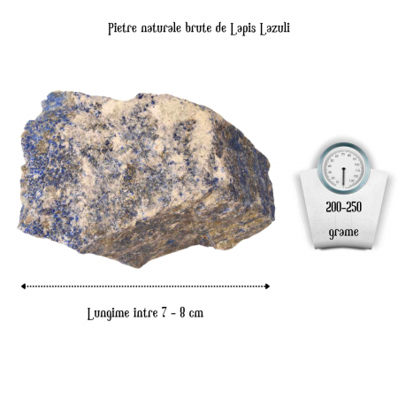 Cristal Natural Brut Lapis Lazuli - Piatra de Vindecare si Auto-Cunoastere, Dimensiuni 5-8 cm, Greutate 80-300 g [12]