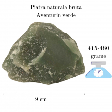Cristal natural unicat Aventurin Verde pietre brute 9 cm - Pietre semipretioase pentru echilibru si calmare emotionala [5]