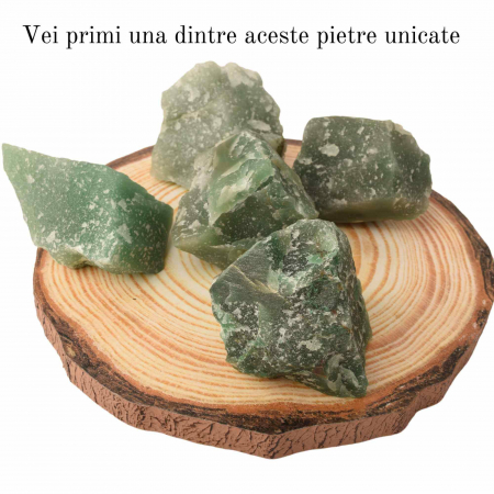 Cristal natural unicat Aventurin Verde pietre brute 9 cm - Pietre semipretioase pentru echilibru si calmare emotionala [2]