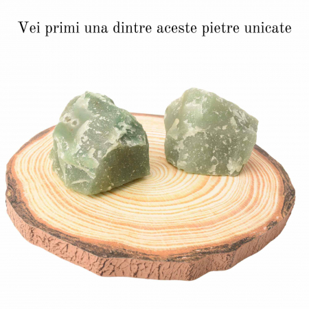 Cristal natural unicat Aventurin Verde pietre brute 9 cm - Pietre semipretioase pentru echilibru si calmare emotionala [16]