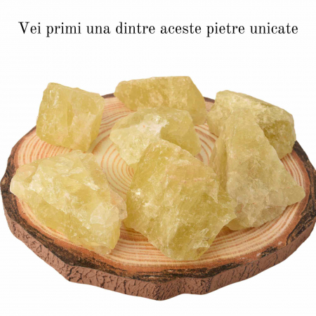 Cristal natural unicat Citrin pietre brute 8-9 cm  - Pietre semiprețioase pentru optimism, creativitate, motivatie [3]