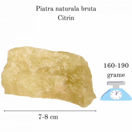 Cristal natural unicat Citrin pietre brute 8-9 cm  - Pietre semiprețioase pentru optimism, creativitate, motivatie [1]