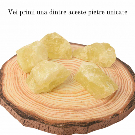 Cristal natural unicat Citrin pietre brute 8-9 cm  - Pietre semiprețioase pentru optimism, creativitate, motivatie [2]