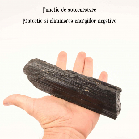 Cristal natural unicat de vindecare Turmalina neagra pietre brute 8-9 cm  - Pentru energie pozitiva, protectie [13]