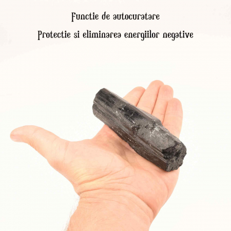 Cristal natural unicat de vindecare Turmalina neagra pietre brute 8-9 cm  - Pentru energie pozitiva, protectie [14]